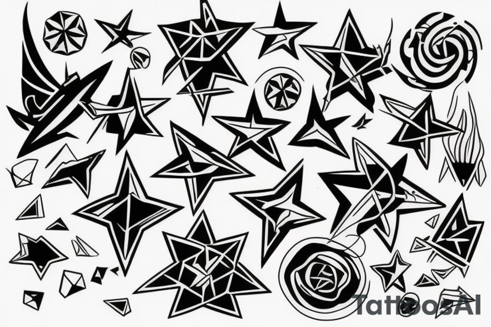 Nautisk star tattoo idea