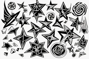Nautisk star tattoo idea