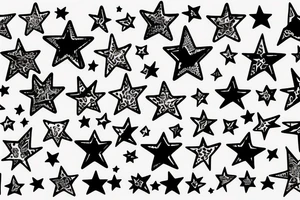 Small stars to a bigger stars tattoo idea