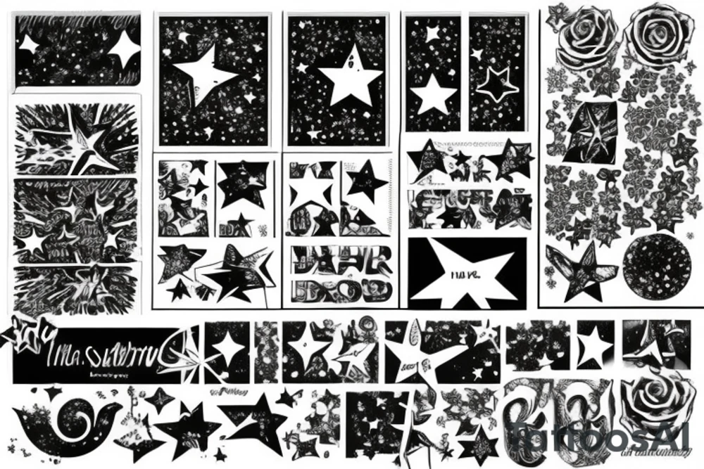 Small stars to a bigger stars tattoo idea
