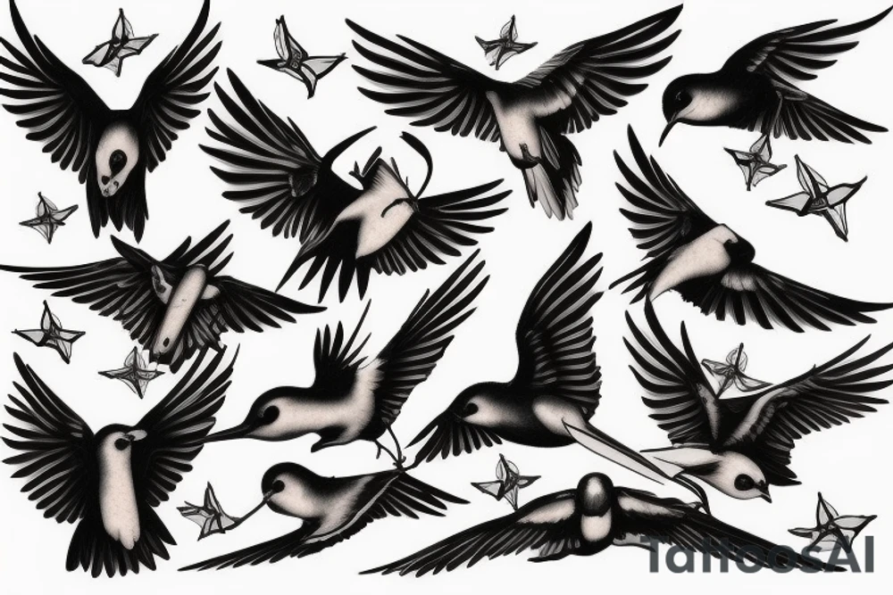 Simpel swallow tattoo idea