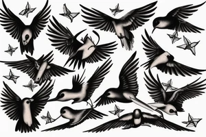 Simpel swallow tattoo idea