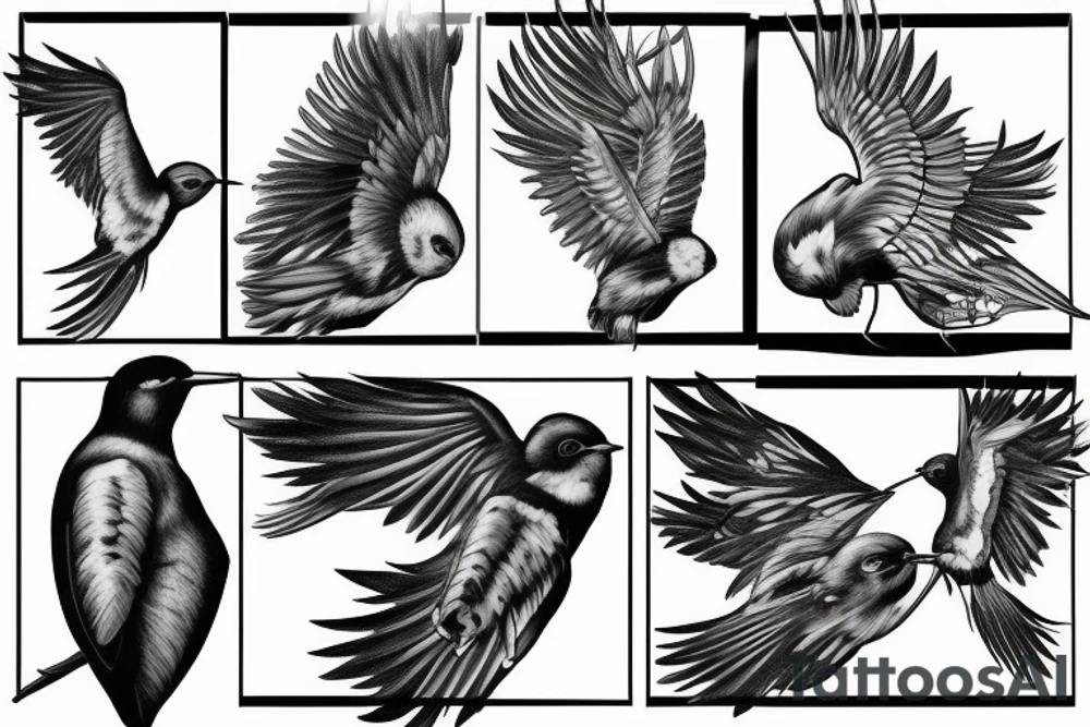 Simpel swallow tattoo idea