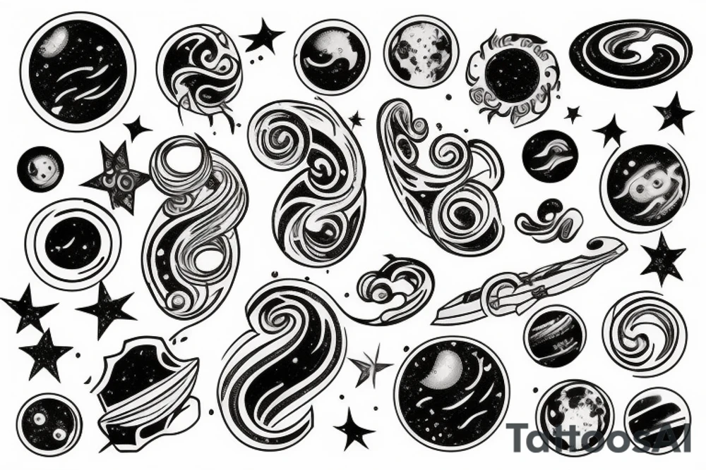 Galaxy tattoo idea