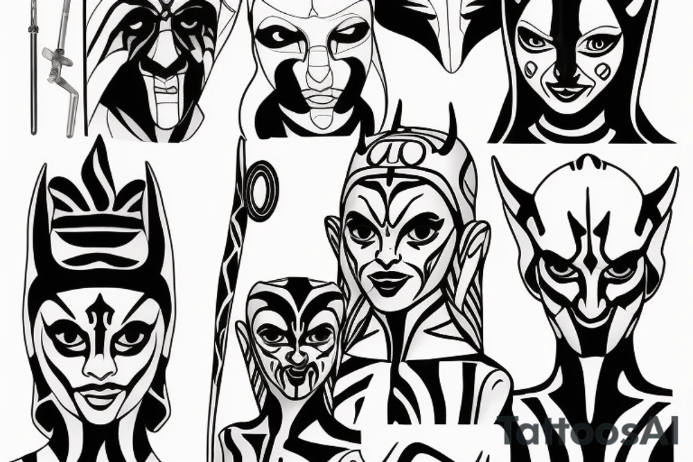 Ahsoka tano, darth maul tattoo idea