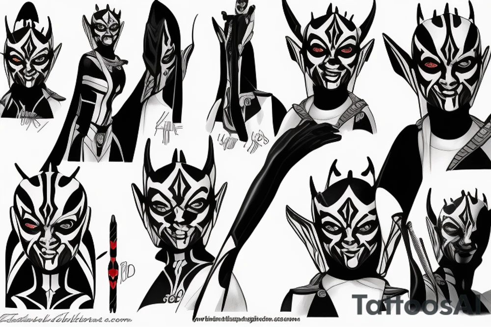 Ahsoka tano, darth maul tattoo idea