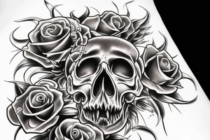 Skull art Nuevo tattoo idea