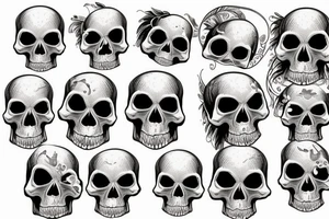 Skull art Nuevo tattoo idea