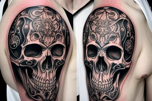 Skull shoulder tattoo tattoo idea