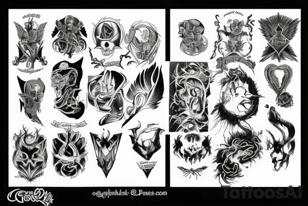 Good vs evil tattoo idea