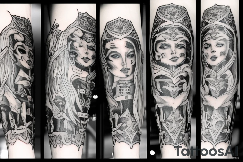 Good vs evil tattoo idea