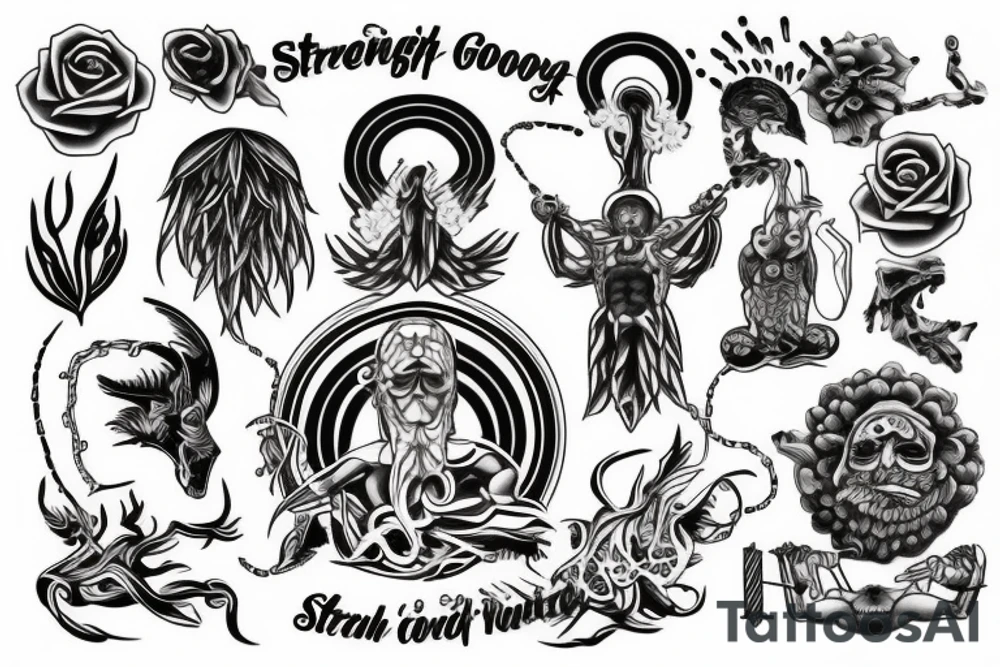 Strength god tattoo idea