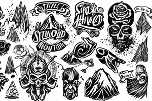 A stoned alive mountain tattoo idea