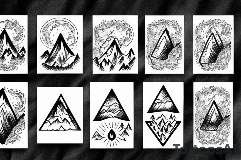 A stoned alive mountain tattoo idea
