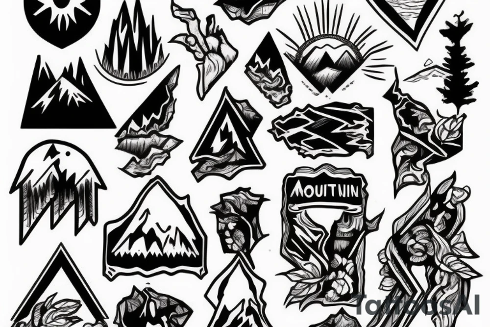 An alive mountain smoking tattoo idea