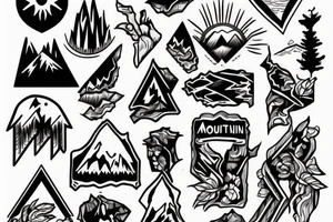 An alive mountain smoking tattoo idea