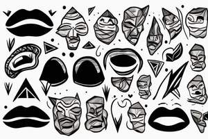 Mountain with a face smoking tattoo idea