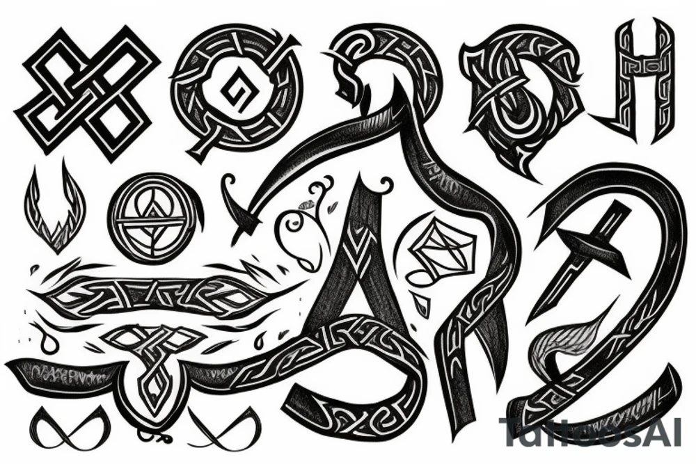 Nordic runes tattoo idea
