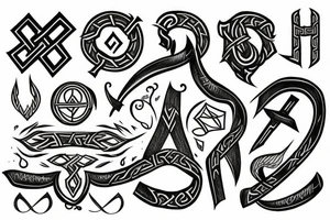 Nordic runes tattoo idea