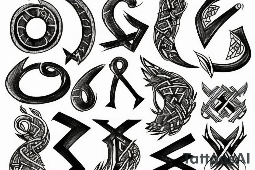 Nordic runes tattoo idea