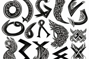 Nordic runes tattoo idea