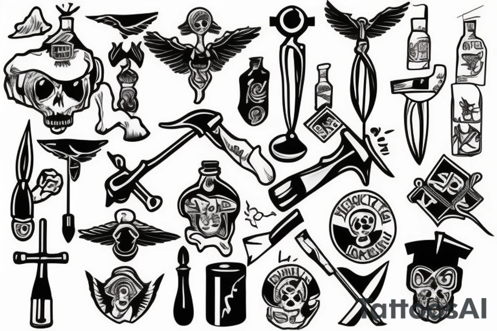 nurse axe tattoo idea