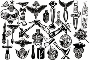 nurse axe tattoo idea