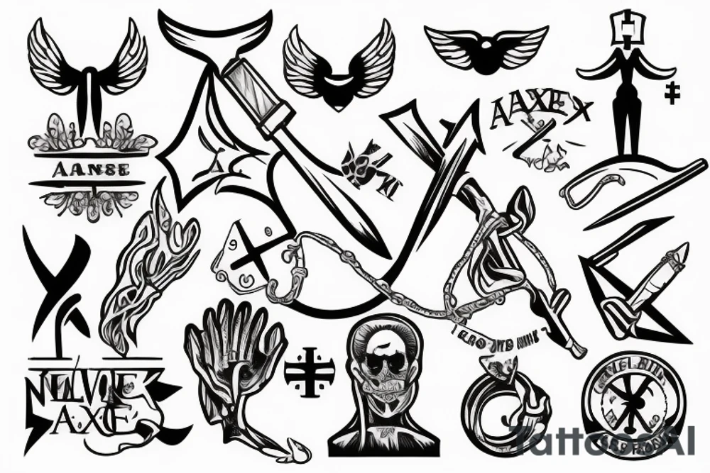 nurse axe tattoo idea
