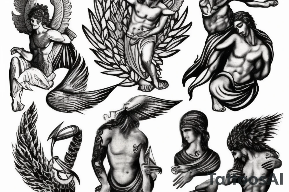 Greek God Prometheus stealing the fire tattoo idea