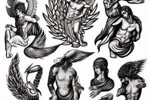 Greek God Prometheus stealing the fire tattoo idea