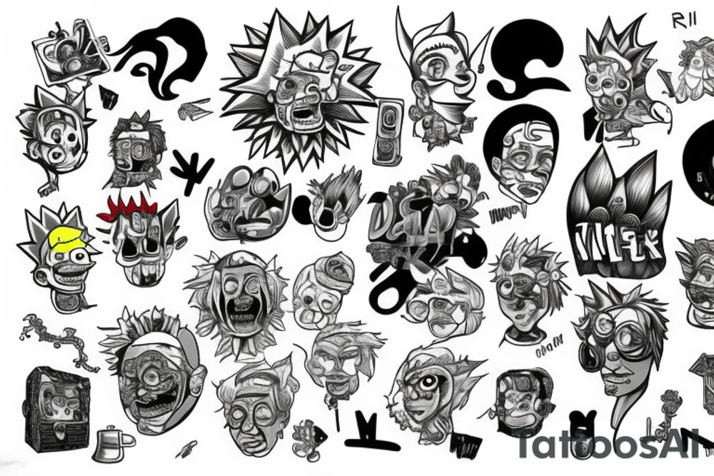 Rik i Morty tattoo idea