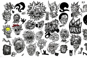 Rik i Morty tattoo idea