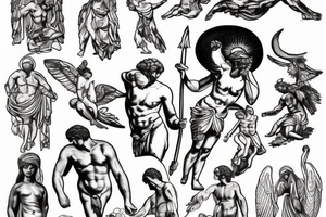 Greek God Prometheus being punished tattoo idea