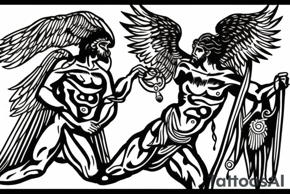 Greek God Prometheus being punished tattoo idea