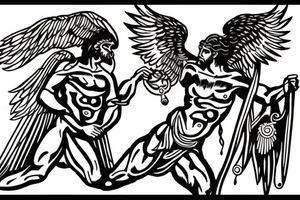 Greek God Prometheus being punished tattoo idea