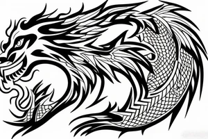 lion dragon tatoo tattoo idea