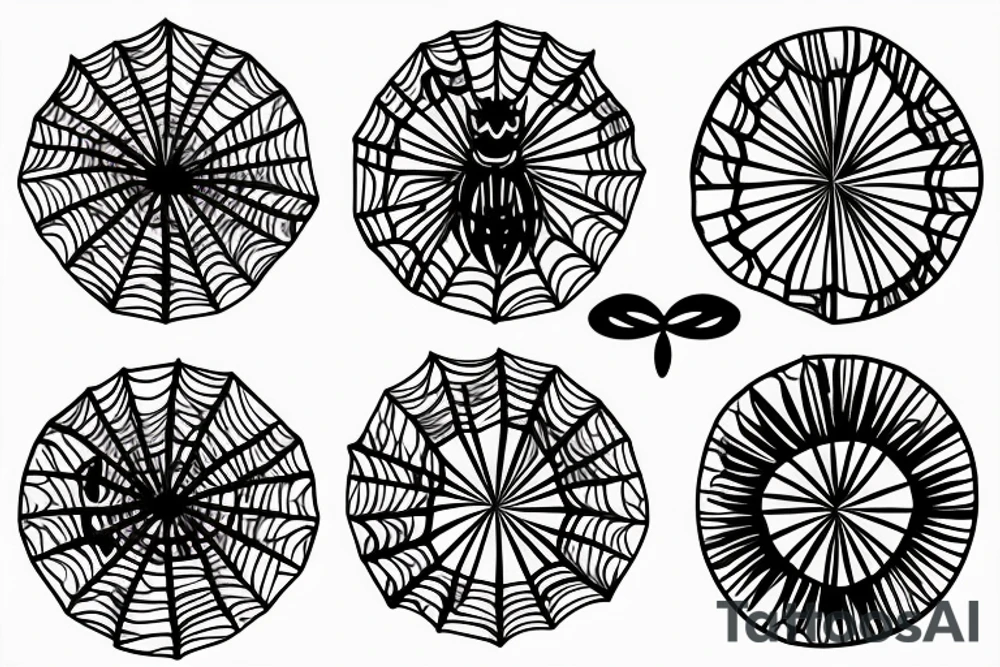 Tiger spider web plant tattoo idea