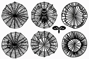 Tiger spider web plant tattoo idea