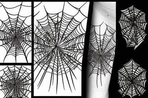 Tiger spider web plant tattoo idea