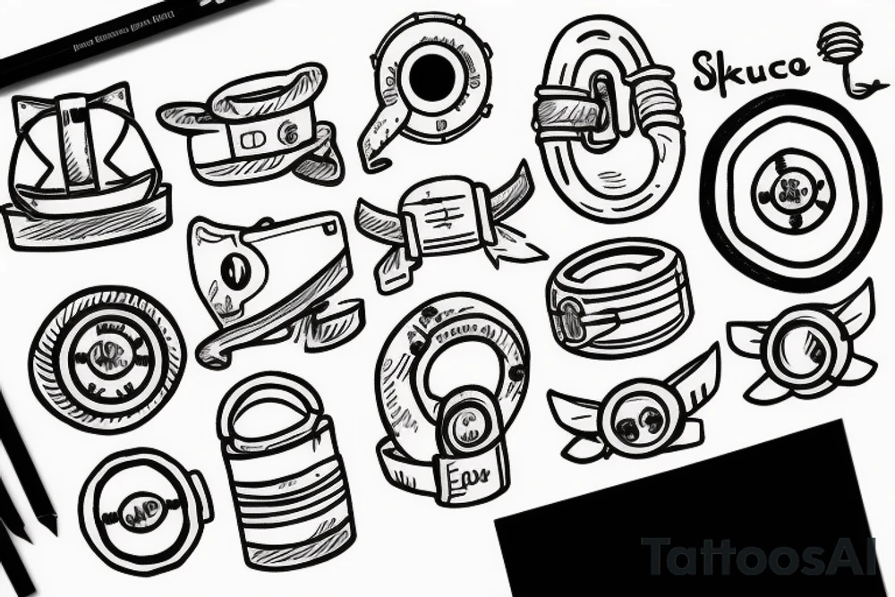 Simple lifebuoy tattoo idea