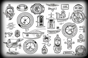 Simple lifebuoy tattoo idea