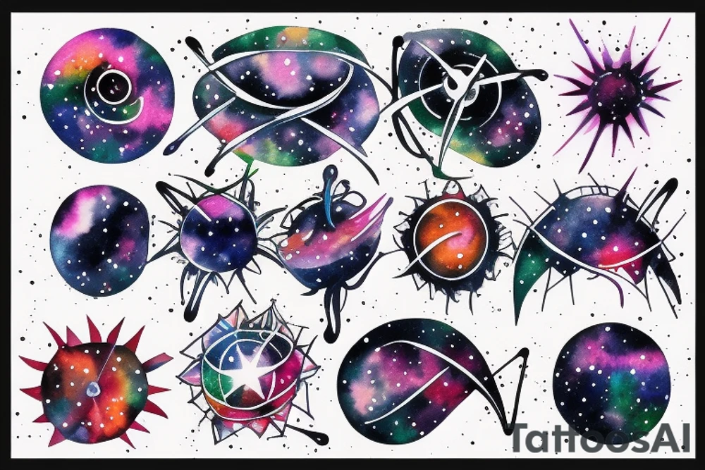 carbon atom wandering in the cosmos tattoo idea
