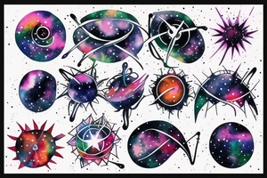 carbon atom wandering in the cosmos tattoo idea