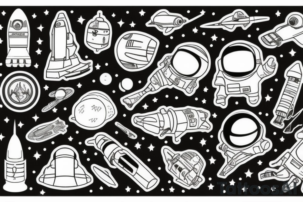 astronaut watching the void of space tattoo idea