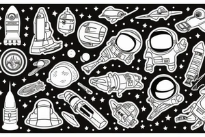astronaut watching the void of space tattoo idea