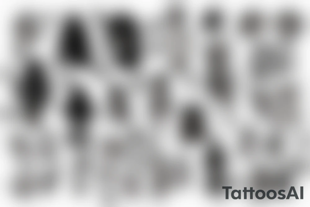 A man standing behind a woman tattoo idea