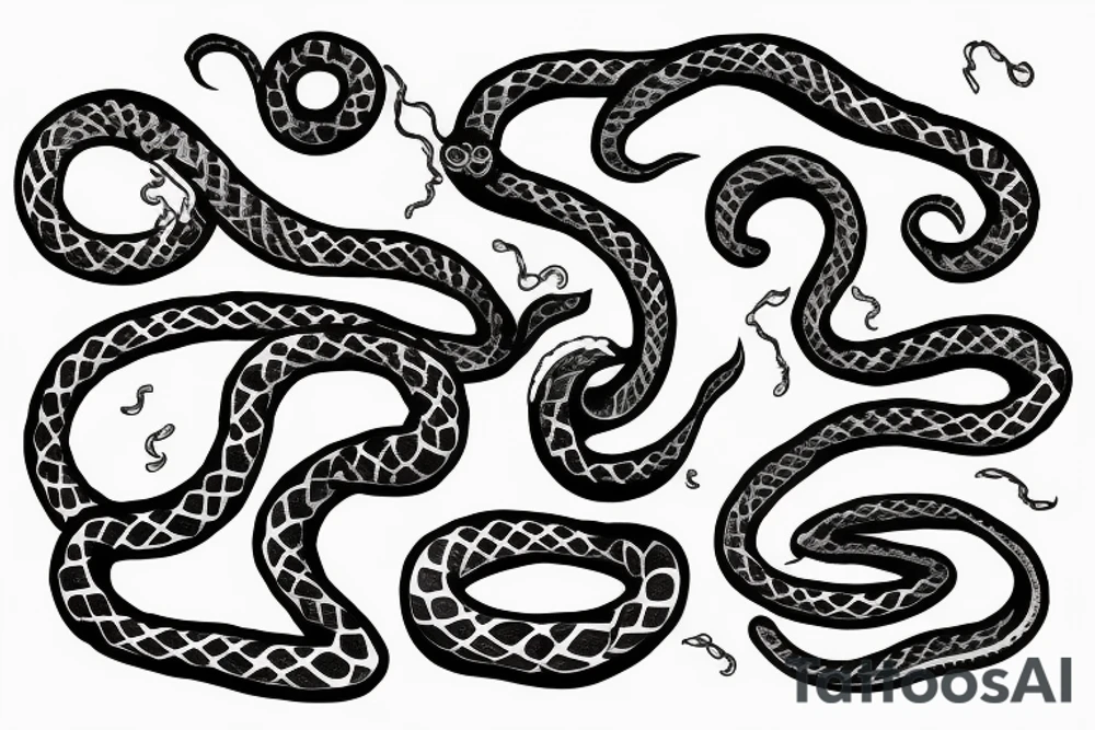 snake circle tattoo idea