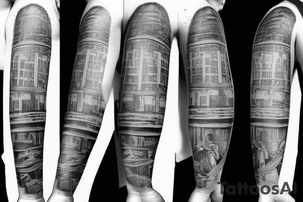 An old fashioned 1900s new york street tattoo idea