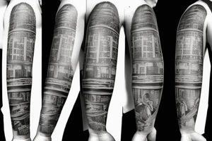 An old fashioned 1900s new york street tattoo idea