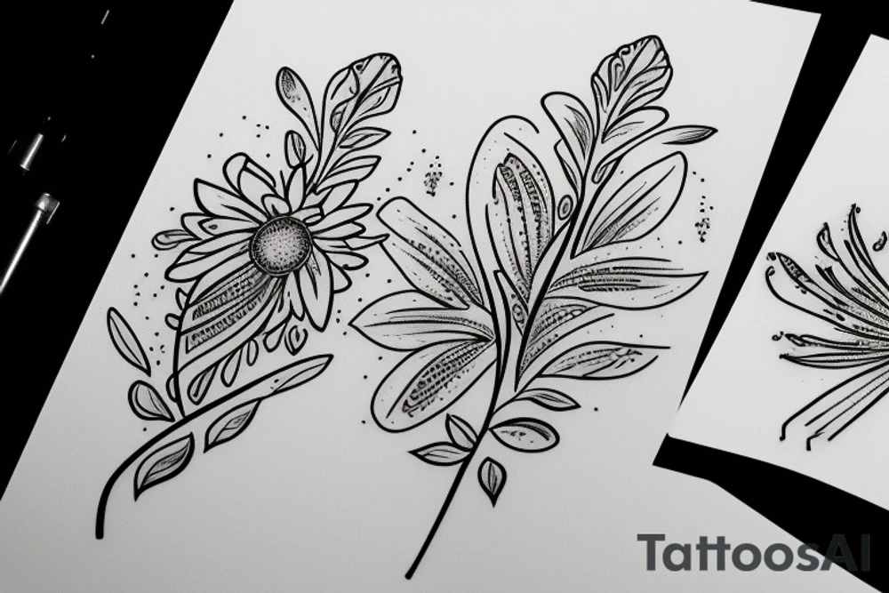 Lilly flower with ‘Legacy Of Love’ written down the stem tattoo idea